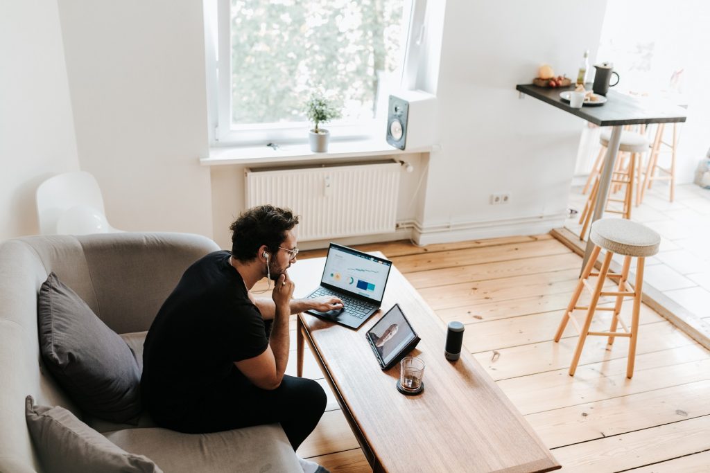 Business meeting at home office